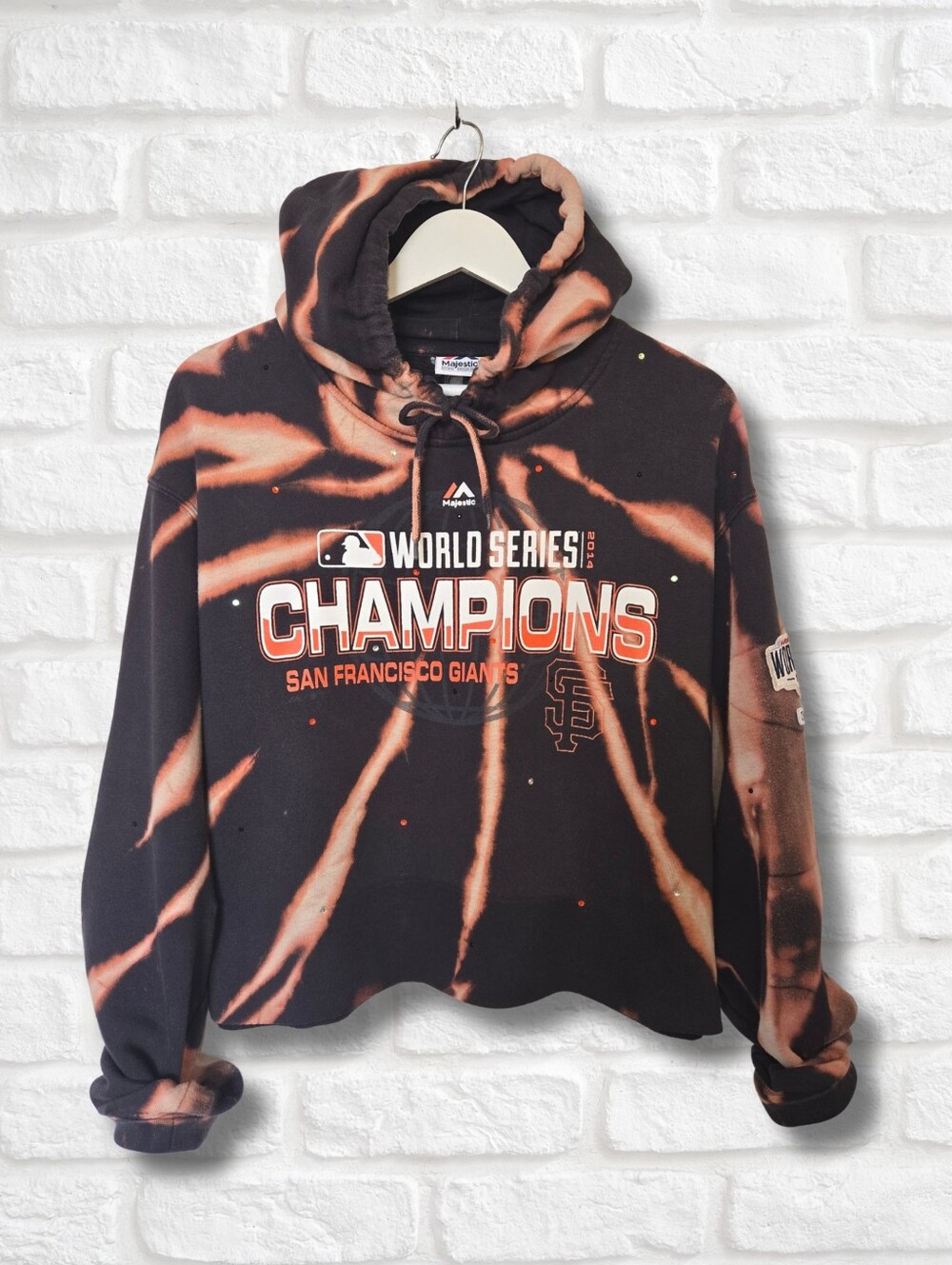 San Francisco Giants Crop Hoodie W/Rhinestones